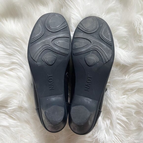 Naot Soft Black Ruched Leather Advance Ankle Heel Booties - Picture 6 of 8